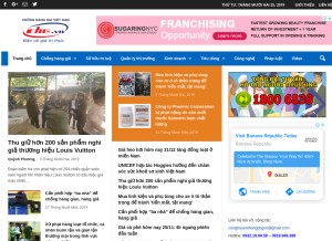 How chg.vn looks like on a tablet such as an iPad.