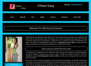 How chhavigarg.com looks like on a tablet such as an iPad.