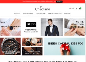 How chic-time.fr looks like on a tablet such as an iPad.