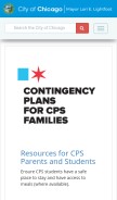 How chicago.gov looks like on a mobile device such as an iPhone.