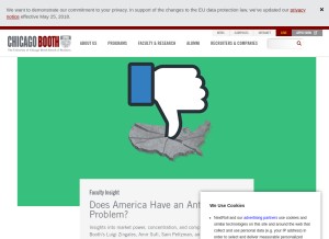 How chicagobooth.edu looks like on a tablet such as an iPad.