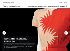 How chicagohistory.org looks like on a tablet such as an iPad.