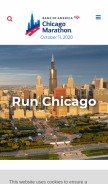 How chicagomarathon.com looks like on a mobile device such as an iPhone.