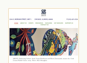 How chicagopublicartgroup.org looks like on a tablet such as an iPad.