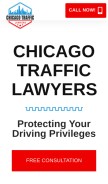 How chicagotrafficlawyers.com looks like on a mobile device such as an iPhone.