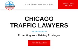 How chicagotrafficlawyers.com looks like on a tablet such as an iPad.
