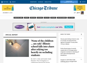 How chicagotribune.com looks like on a tablet such as an iPad.