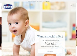 How chiccousa.com looks like on a tablet such as an iPad.