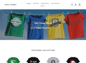 How chicfunny.com looks like on a tablet such as an iPad.