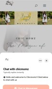 How chicmomz.com looks like on a mobile device such as an iPhone.