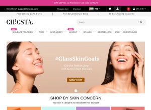 How chicsta.com looks like on a tablet such as an iPad.