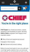 How chiefsupply.com looks like on a mobile device such as an iPhone.