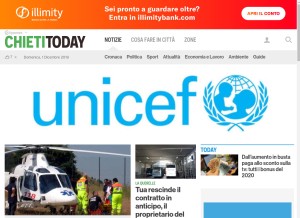 How chietitoday.it looks like on a tablet such as an iPad.