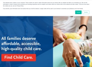 How childcareaware.org looks like on a tablet such as an iPad.