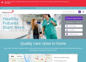 How childrens.com looks like on a tablet such as an iPad.