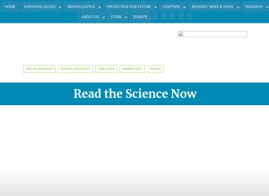 How childrenshealthdefense.org looks like on a tablet such as an iPad.