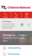 How childrensnational.org looks like on a mobile device such as an iPhone.