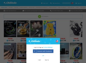 How chilindo.com looks like on a tablet such as an iPad.