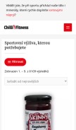 How chilli-fitness.cz looks like on a mobile device such as an iPhone.