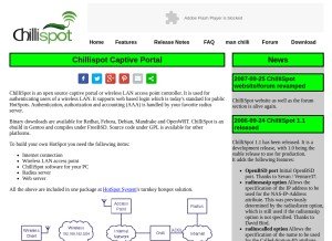 How chillispot.info looks like on a tablet such as an iPad.