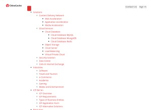 How chinacache.com looks like on a tablet such as an iPad.