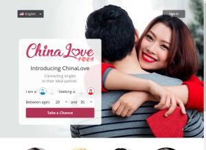 How chinalove.com looks like on a tablet such as an iPad.