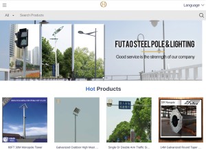 How chinasteelpole.com looks like on a tablet such as an iPad.