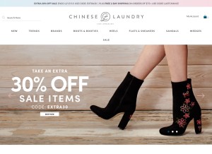 How chineselaundry.com looks like on a tablet such as an iPad.