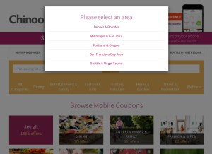 How chinookbook.com looks like on a tablet such as an iPad.