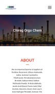 How chiragorgochem.com looks like on a mobile device such as an iPhone.