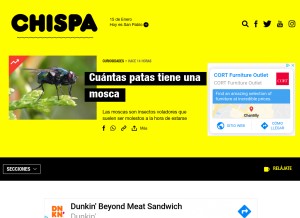 How chispa.tv looks like on a tablet such as an iPad.