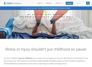 How choc.org looks like on a tablet such as an iPad.