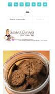 How chocolatechocolateandmore.com looks like on a mobile device such as an iPhone.