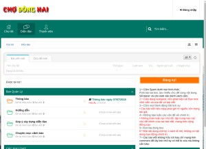 How chodongnai.vn looks like on a tablet such as an iPad.