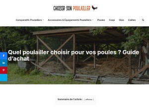 How choisir-son-poulailler.com looks like on a tablet such as an iPad.