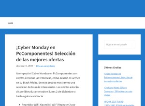 How chollochollo.com looks like on a tablet such as an iPad.