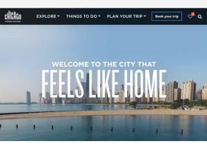 How choosechicago.com looks like on a tablet such as an iPad.