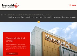 How choosememorial.org looks like on a tablet such as an iPad.