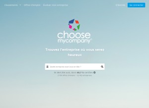 How choosemycompany.com looks like on a tablet such as an iPad.