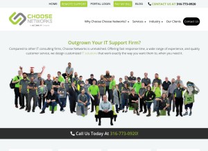 How choosenetworks.com looks like on a tablet such as an iPad.