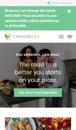 How chooseveg.com looks like on a mobile device such as an iPhone.