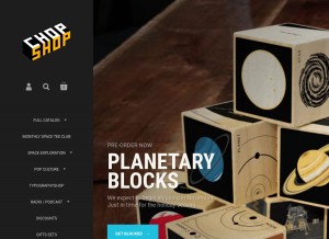 How chopshopstore.com looks like on a tablet such as an iPad.