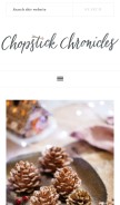 How chopstickchronicles.com looks like on a mobile device such as an iPhone.