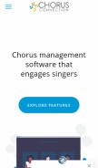 How chorusconnection.com looks like on a mobile device such as an iPhone.