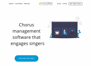How chorusconnection.com looks like on a tablet such as an iPad.
