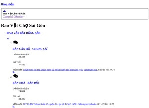 How chosaigon.com looks like on a tablet such as an iPad.