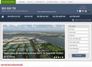 How chothuexuong.com.vn looks like on a tablet such as an iPad.