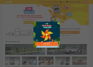 How chotot.com looks like on a tablet such as an iPad.