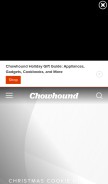 How chowhound.com looks like on a mobile device such as an iPhone.