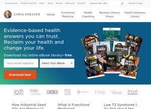 How chriskresser.com looks like on a tablet such as an iPad.